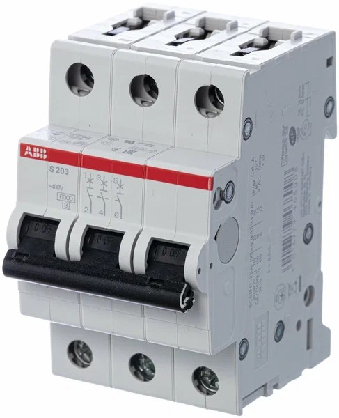 ABB S203 3P 20A, 6kA Автомат. выключ.