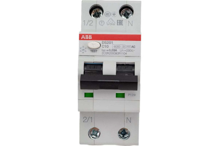 Автоматический выключатель дифф.тока ABB DS201 C10 AC30