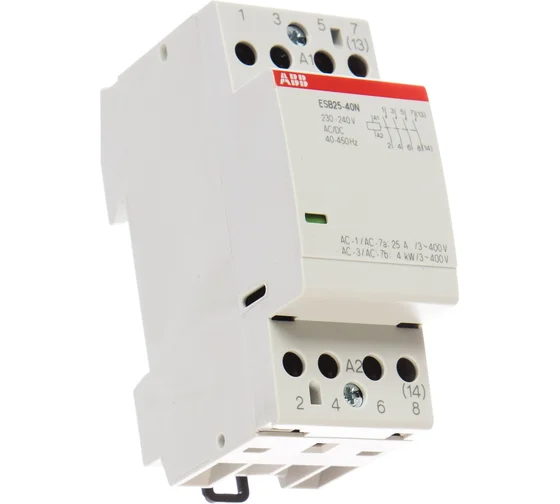 Модульный контактор ABB ESB-25-40N-06 (24A, AC1) 220B AC/DC