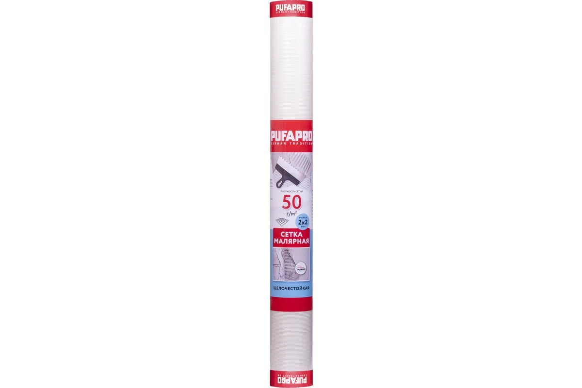 PUFAPRO СЕТКА СТЕКЛОТКАНЕВАЯ МАЛЯРНАЯ (2х2 мм), 50 г/м2, 1м х 30м (М)