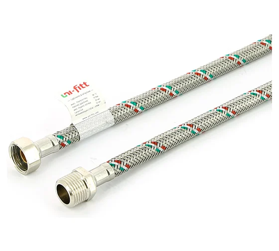 Гибкая подводка НВ 1/2", 100 см, DN 8, оплётка из нерж. стали