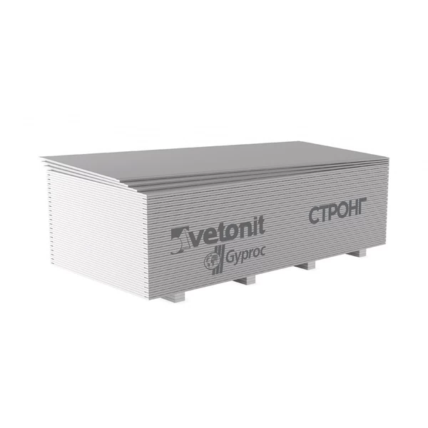 Гипсокартон Vetonit (Gyproc) Стронг Акустик 2500х1200х15 мм звукоизоляционный высокопрочный, шт