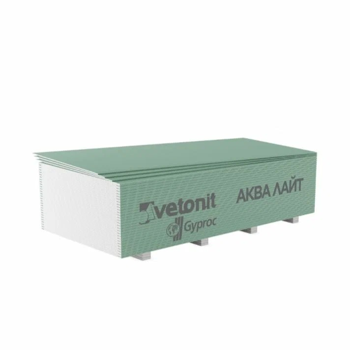 Гипсокартон Vetonit (Gyproc) Аква Лайт 1950х1200х12,5