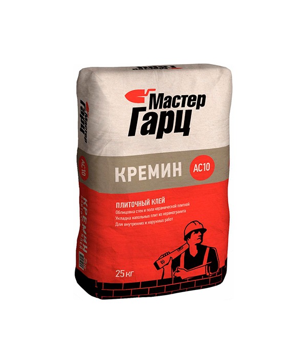 Клей для плитки Мастер Гарц Кремин АС10 серый (класс С0) 25 кг