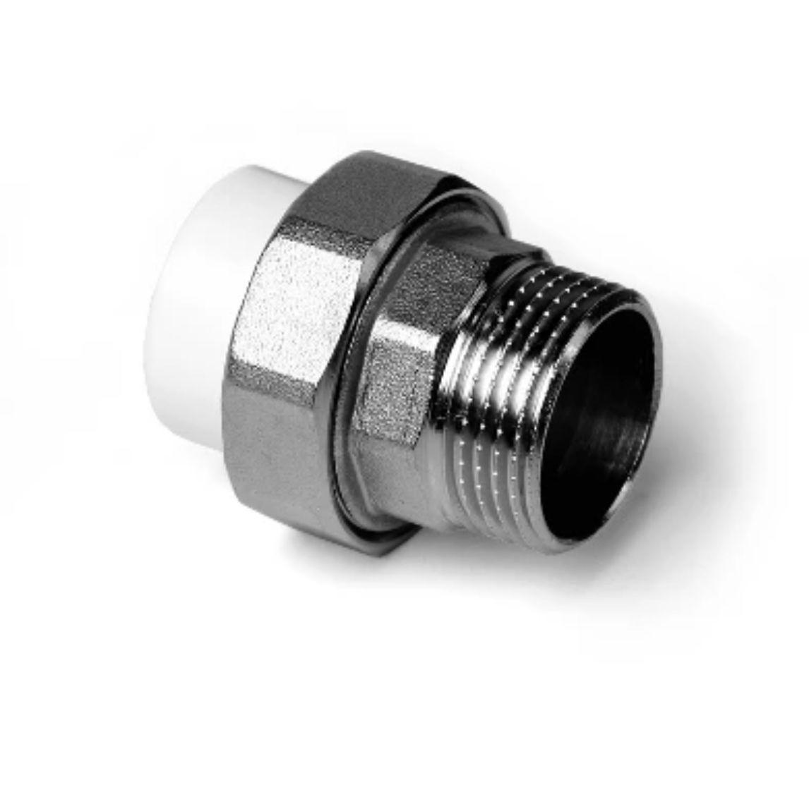 Соединение разборное 20x1/2' НР полипропиленовое PPR белое