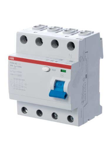 Выключатель дифф. тока (УЗО) 4п 40А 300мА тип AC F204 ABB