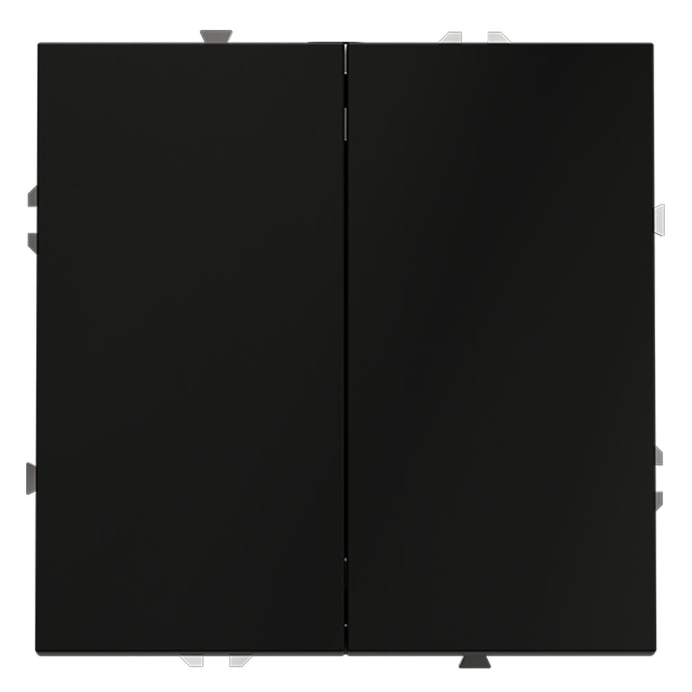 Выключатель двухклавишный Voltum S70 VLS020108 (черный матовый)