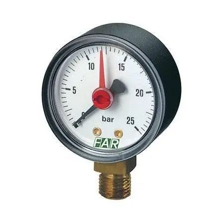 Манометр 1/4" (радиальное соед.) , 0-25 бар, - 30-120 °C, O 50 мм