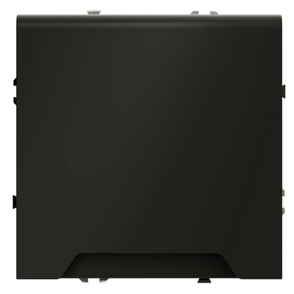 Розетка с защитными шторками и крышкой Voltum S70 VLS040308 (черный матовый)