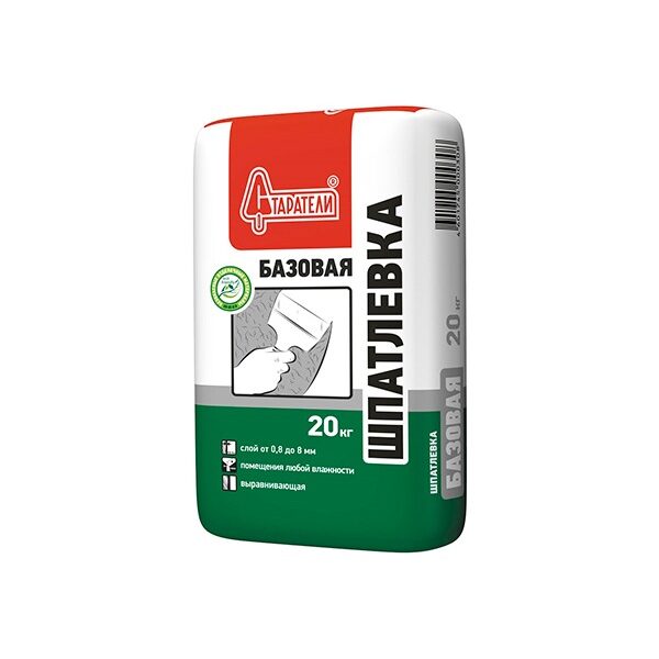 ШПАТЛЕВКА ЦЕМЕНТНАЯ Старатели "БАЗОВАЯ" БЕЛАЯ 20 КГ (00395)