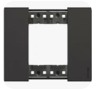 Bticino Living Now. Рамка Немецкий/Итальянский стандарт 2 модуля. KA4802KG Черный