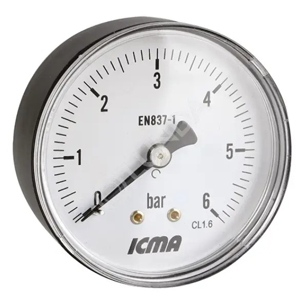 Манометр верт. 1/4 (50/10 бар) ICMA