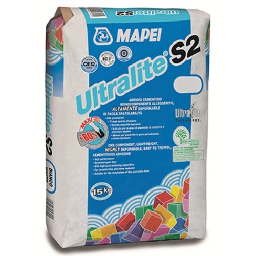 ULTRALITE S2, ТМ MAPEI, цвет серый, (15кг), (Россия), Смесь сухая клеевая на цементном вяжущем класс С2ES2 (02003)