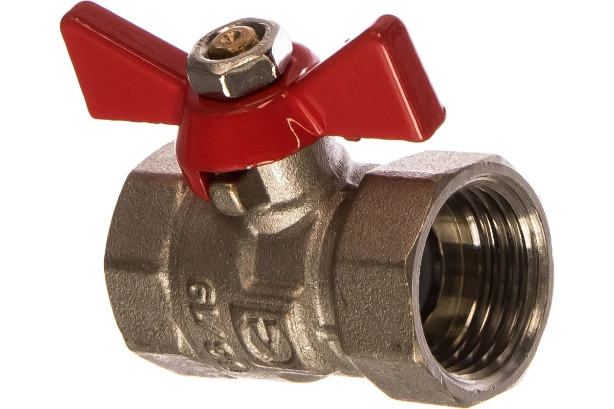 Кран шар. COMPACT, рукоятка бабочка 1/2" вн.-вн.