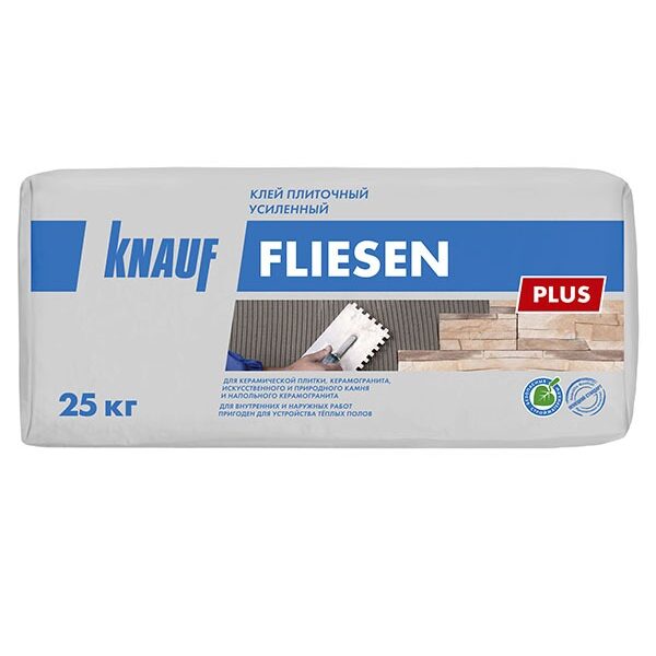Клей для плитки, керамогранита и камня Knauf Флизен Плюс серый (класс С1) 25 кг (01239)