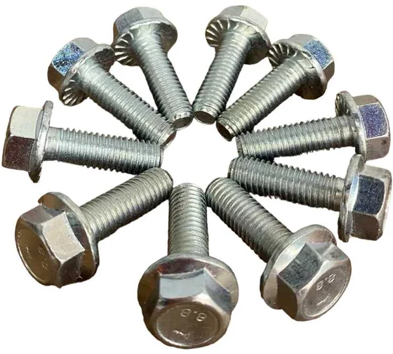 Болт М8x16 с фланцем класс прочности 8.8 ОЦ DIN6921