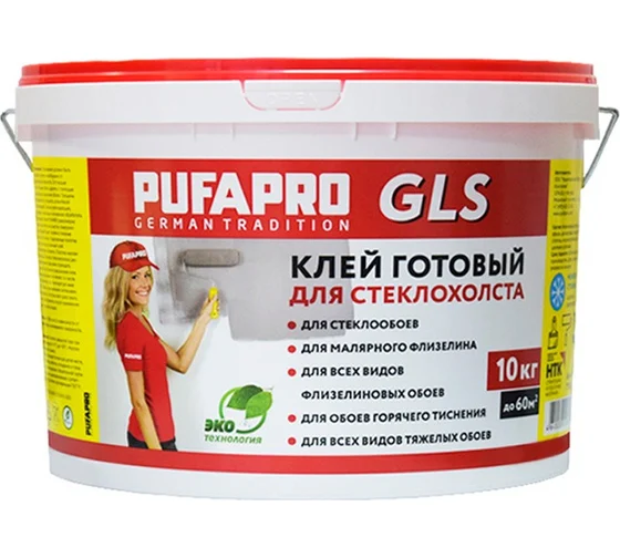 PUFAPRO GLS КЛЕЙ ДЛЯ СТЕКЛООБОЕВ 10 КГ