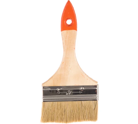Кисть плоская Slimline 4" (100 мм), натуральная щетина, деревянная ручка// Sparta824455