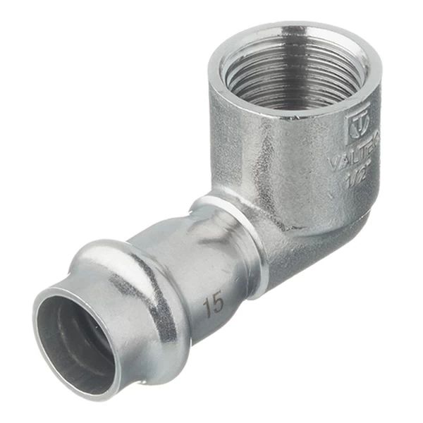 Угольник 90° с вн.р. нерж. сталь 15х1/2"