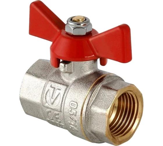 Кран шар. BASE, рукоятка бабочка 3/4" вн.-вн.