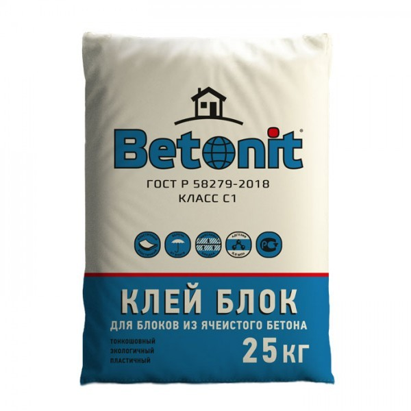 Бетонит Клей для ячеистого блока 25 кг (70 шт)