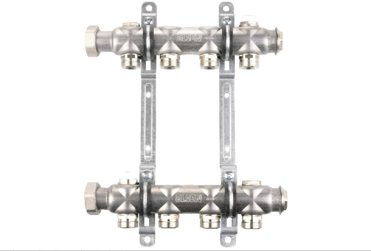 Коллекторная группа, ELSEN, 1",5 контуров, размер отвода-3/4", PN,бар-6, T°C -от 0 до +90, без вент.