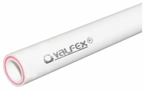 Труба полипропиленовая 20x2.8 SDR 7.4 PN 20 PPR армированная стекловолокном белая, хлыст хлыст 4м VA