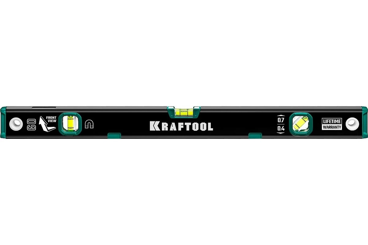 KRAFTOOL 600 мм, усиленный профиль, с зеркальным глазком, магнитный уровень (34785-60) (00-00005765)