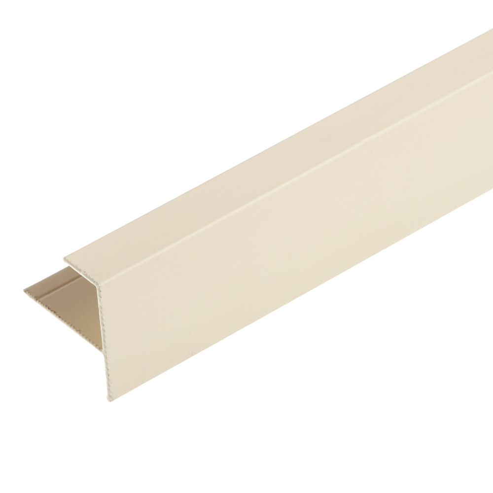 F-профиль (12 мм) алюминиевый 3 м 1 мм бежевый RAL 1015