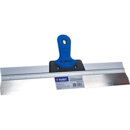 ЗУБР 470 мм, усиленная алюминиевая направляющая, двухкомп. ручка, нержавеющий, фасадный шпатель (00-00018423)