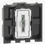 Bticino Living Now. Выключатель кнопочный 10А автоматические клеммы 2 модуля. K4005M2A