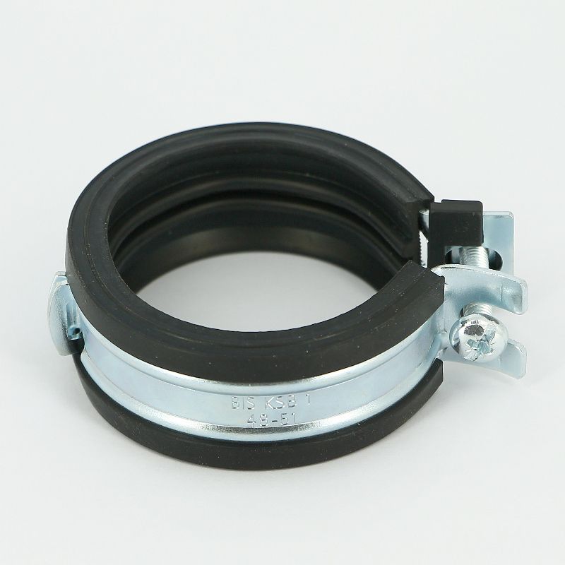 Хомут KSB1 М8 1 1/4" (48-51 мм) 1 винт. с уплотн. epdm, быстрый замок