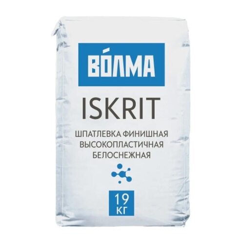 Шпатлевка финишная высокопластичная белоснежная ВОЛМА ISKRIT 19 кг. (01563)
