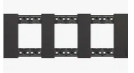 Bticino Living Now. Рамка Немецкий стандарт 2+2+2 модуля. KA4802M3KG Черный