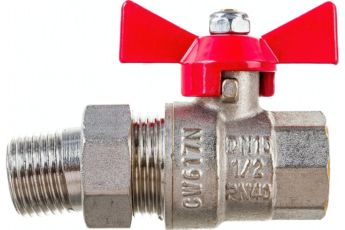Кран шар. BASE с полусгоном 1/2" вн.-нар.