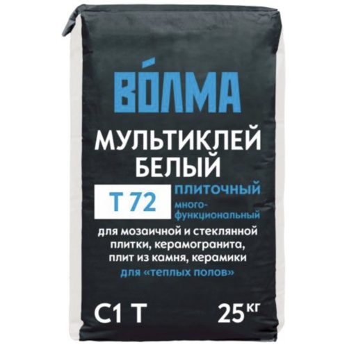 Клей плиточный ВОЛМА Мультиклей белый 25 кг. (01558)