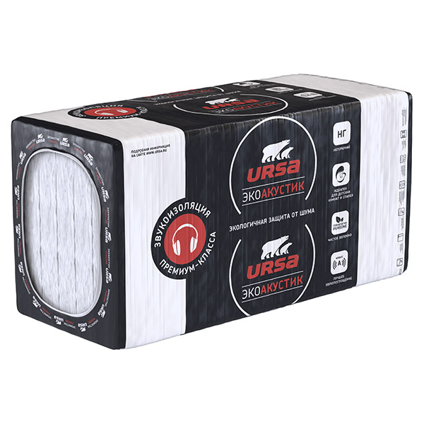 Шумоизоляция Ursa PureOne Эко Акустик 50х610х1250 мм 7,6 кв.м (01461)