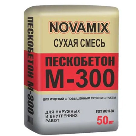НОВАМИКС Сухая смесь (пескобетон) М-300 40 кг (49)