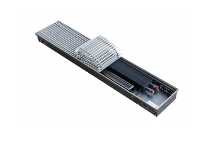 Внутрипольный конвектор Techno Vent KVZV 190-85-1000/24V с принудительной конвекцией Решётка: С алюминиевой решёткой (цвет Алюминий)