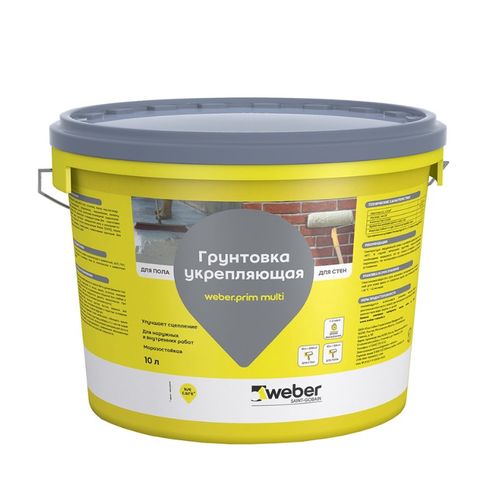 Грунт бетон-контакт Weber.prim Мulti, укрепляющий, 10 л (02328)