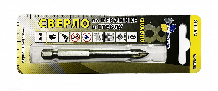 Сверло по стеклу и кафелю Trio-Diamond Квадро 4B10*48 mm