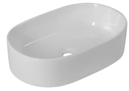 Накладная раковина BelBagno BB1048 55 белая, овальная, фаянс
