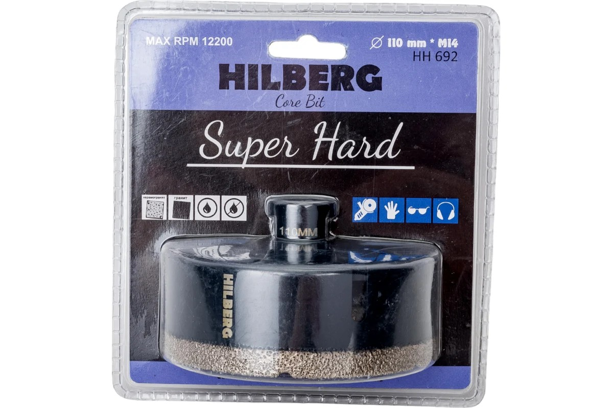 Коронка Hilberg  Super Hard 6T, М14 110*35 mm