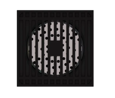 Душевой трап с сухим затвором вертикальный выпуск Teymi Helmi 10х10 c решеткой черный T90321