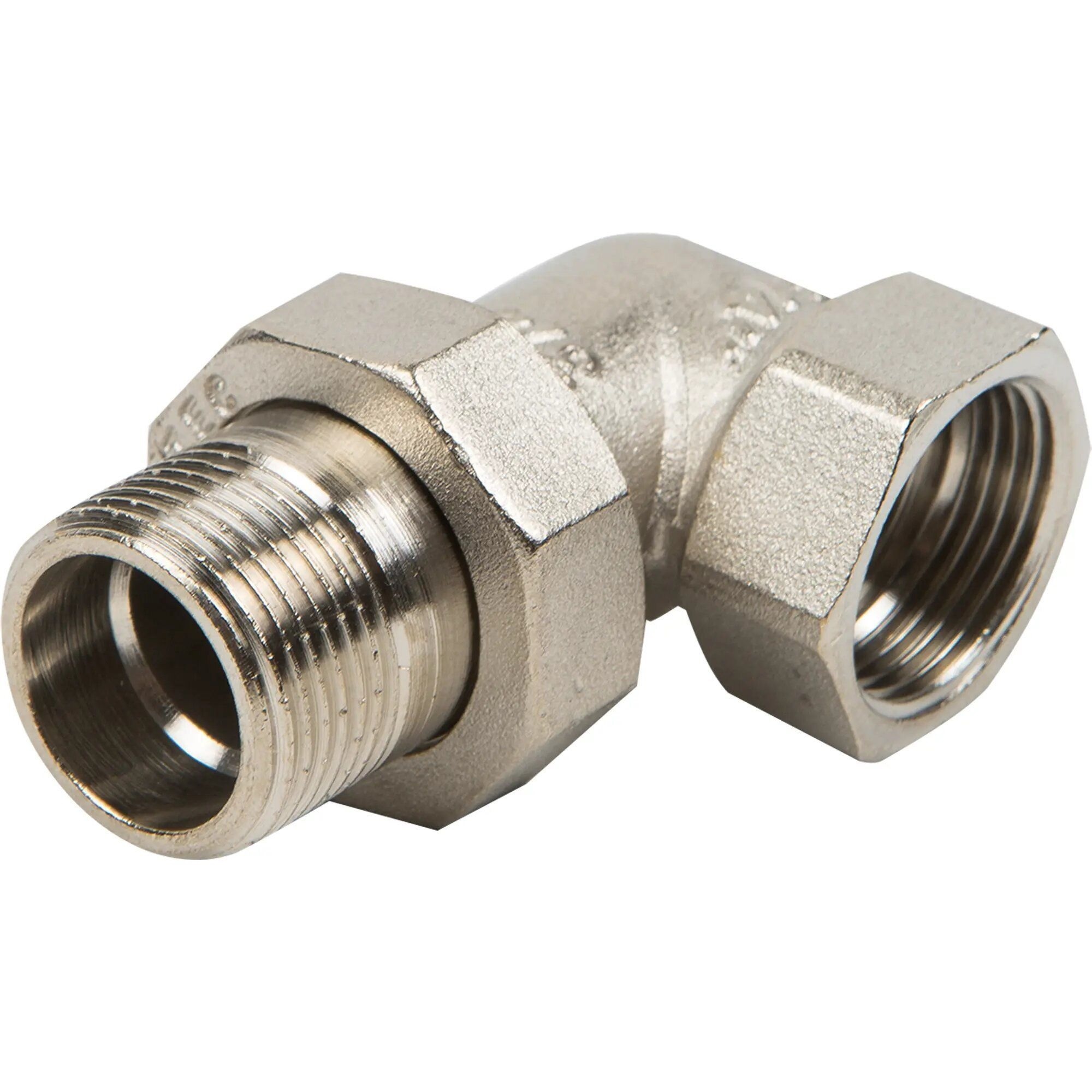 Угловой трехсоставной фитинг  1/2"(ВР-американка)