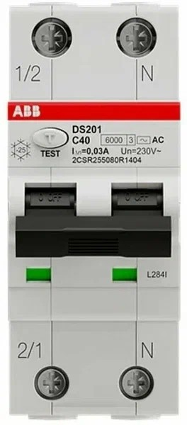 ABB DS201 40A 30mA тип АС Диф.автомат 