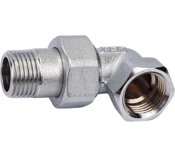Угловой трехсоставной фитинг  1/2"(ВР-американка)