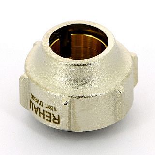 Соединение резьбозажимное В 15 х 3/4", для Г-образной трубки, латунь никелированная