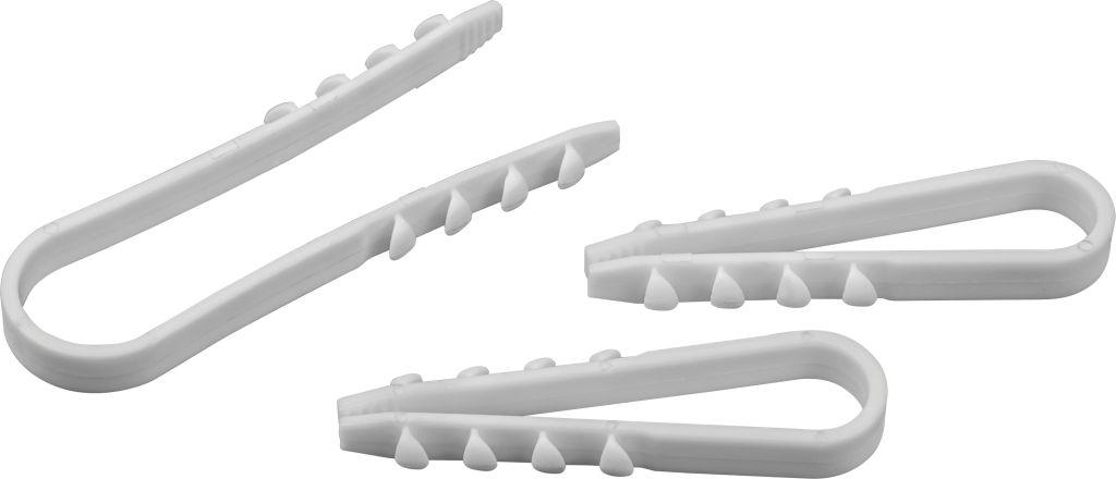 Дюбель-хомут 11-18мм нейлон белый (50шт) Navigator Group