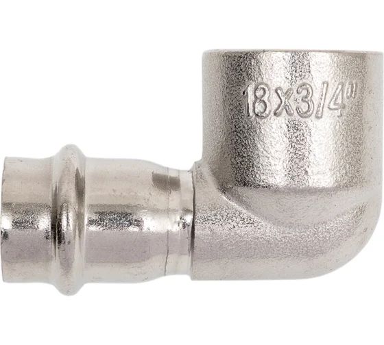Угольник 90° с вн.р. нерж. сталь 18х3/4"